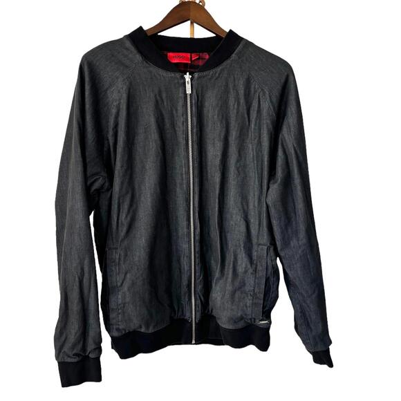 HUGO BOSS Slim Fit Jersey Bomber Jacket - Picture 2 of 7